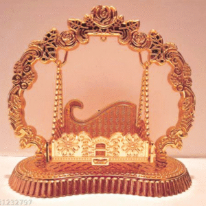 Golden Aluminium Jhula For Laddu Gopal, For Home
