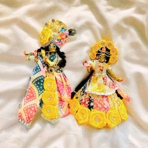 Multi Colored Dress for Radha Krishna