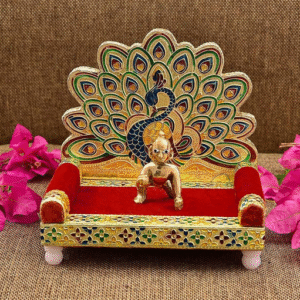 Traditional Wooden Singhasan